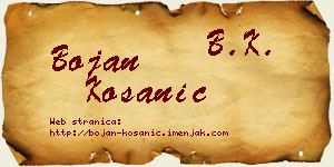 Bojan Kosanić vizit kartica
